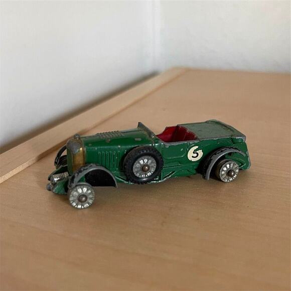Vintage Lesney Matchbox 1929 Bentley No. 5 Diecast Model Car Green 60s - Picture 1 of 10